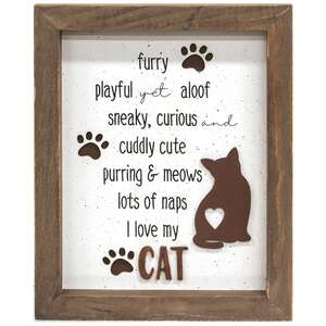 I Love My Cat Shadowbox Frame