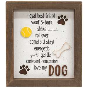 I Love My Dog Shadowbox Frame