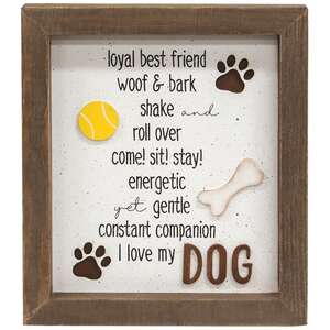 I Love My Dog Shadowbox Frame #35847