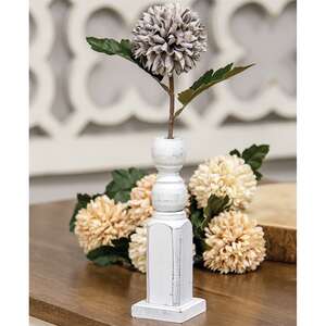 Tall White Spindle Flower Holder 35952;