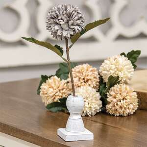 Short White Spindle Flower Holder 35958