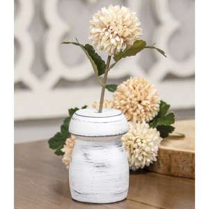 Mushroom Shape White Flower Holder 35962