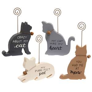 My Cat Has My Heart Photo Holder, 4 Asstd.