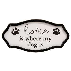 Home is Where My Dog is Distressed Pawprint Sign #35976