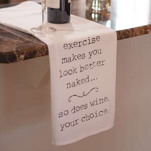 Exercise Makes You Look Better Naked Dish Towel 54114;
