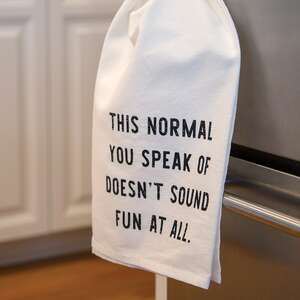 This Normal You Speak Of Doesn't Sound Fun Dish Towel 54133;