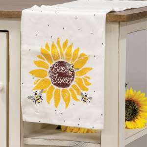 Bee Sweet Bees & Sunflower Dish Towel 54156