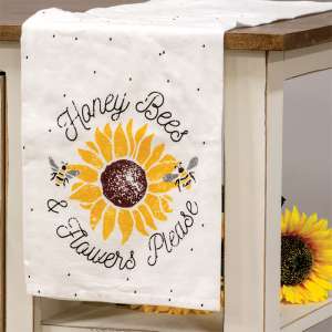 Honey Bees & Flowers Please Dish Towel 54157