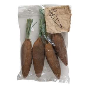 4/Set, Mini Primitive Fabric Carrots #CS38335