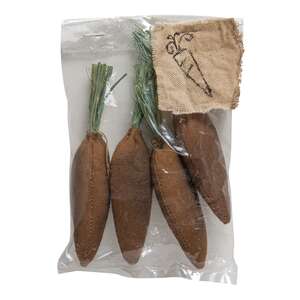 4/Set, Mini Primitive Fabric Carrots