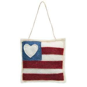 USA Flag Pillow Ornament #CS38345