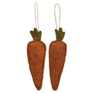 2/Set Primitive Carrot Ornaments #CS38354