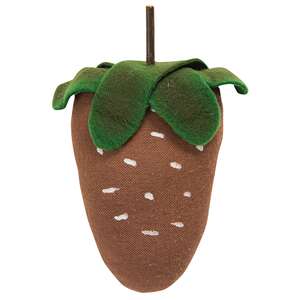Primitive Painted Stuffed Strawberry 5.25"