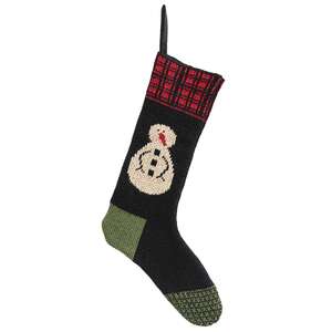 Knit Red Top Snowman Stocking #CS38384