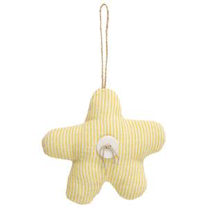 Yellow Striped Flower Ornament