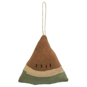 Primitive Puffy Fabric Watermelon Slice Ornament;