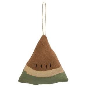 Primitive Puffy Fabric Watermelon Slice Ornament #CS38408