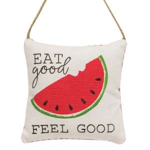 #CS38416 Eat Good Feel Good Pillow Ornament