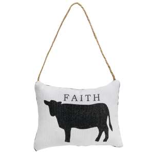 Faith Cow Pillow Ornament #CS38419