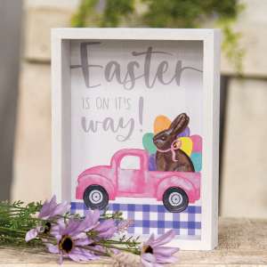 Easter is On It's Way Inset Box Sign #35744