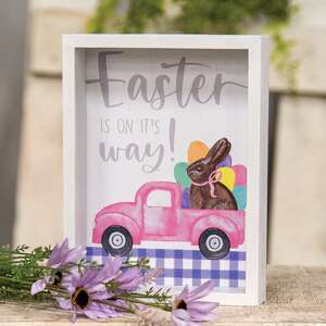 Easter is On It's Way Inset Box Sign;
