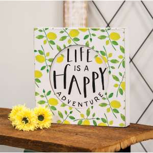 Life is a Happy Adventure Box Sign #35758