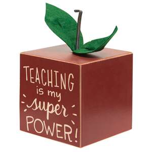 Teaching is my Super Power Cube Apple