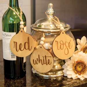 Script Wine ID Tag, 3 Asstd.