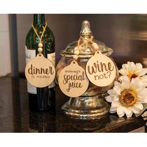 Dinner Is Poured Beaded Wine Tag, 3 Asstd.