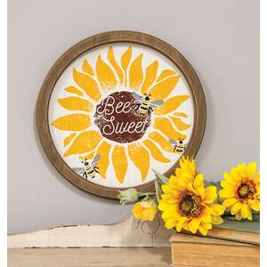 Bee Sweet Sunflower Circle Frame