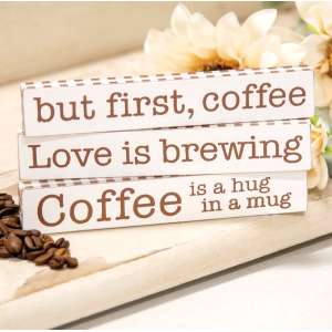 Coffee Is A Hug Mini Stick, 3 Asstd. #35925