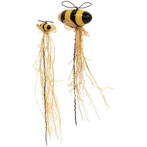 2/Set, Wooden Bee Plant Pokes