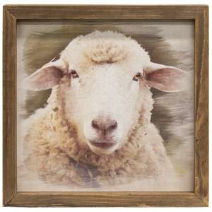 Serious Sheep Framed Print, Wood Frame #35999