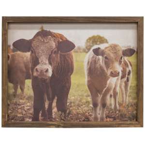 Pasture Cows Framed Print, Wood Frame #36005