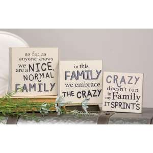 3/Set, Nice Normal Family Buffalo Check Box Signs #36007