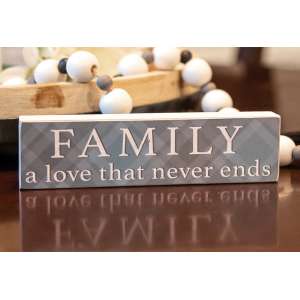 Family A Love That Never Ends Plaid Block #36011