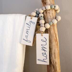 Family Beaded Tag Garland