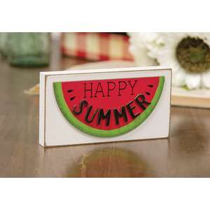 Happy Summer Watermelon Block