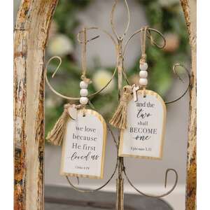 One Love Beaded Arch Ornament, 2 Asstd.