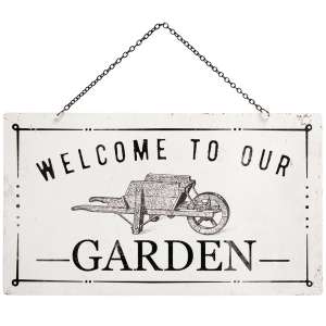 Welcome To Our Garden Metal Hanging Sign #65233