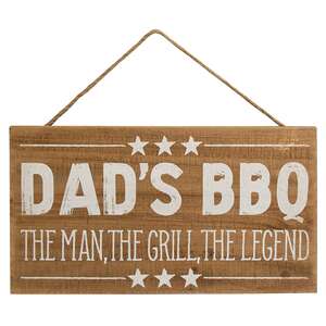 Dad's BBQ Wood Hanging Sign