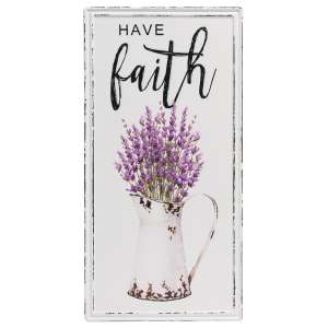 Have Faith Lavender Metal Sign #65236