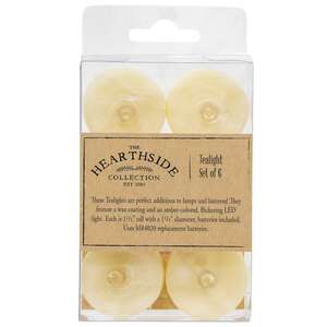 6/Pkg, Ivory Timer Tealights #84819