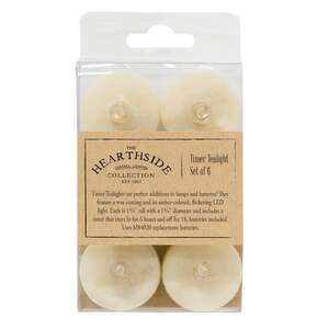 6/Pkg, Ivory Timer Tealights