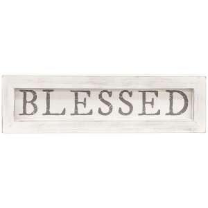 Blessed White Framed Sign #91085