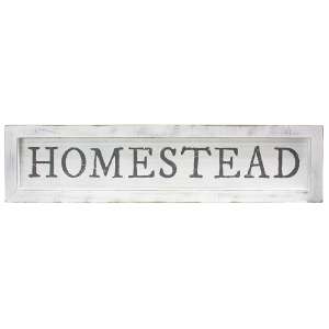 Homestead White Framed Sign #91089