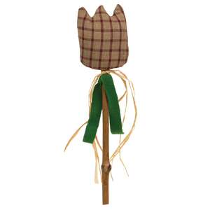 Burgundy Check Tulip Stake
