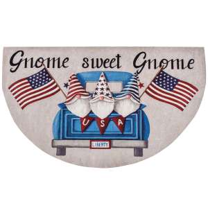 Gnome Sweet Gnome Patriotic Truck Half Mat #00351