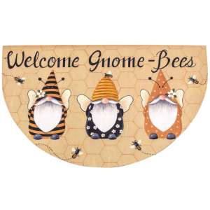 Welcome Gnome-Bees Half Mat #00352