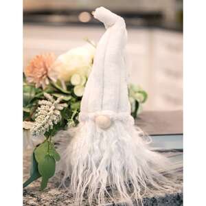 Sm Plush Ivory Gnome w/Ribbed Hat ADC3033;